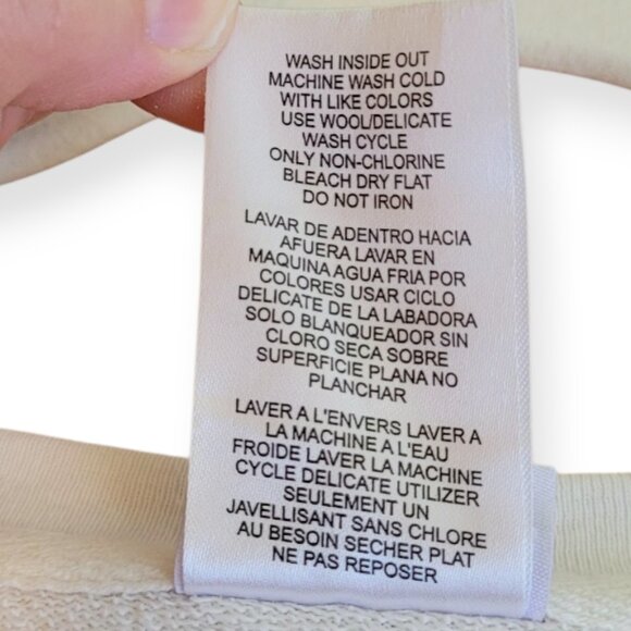 Doe Raw Edge Rainbow Heart Sweatshirt XL - Picture 7 of 7